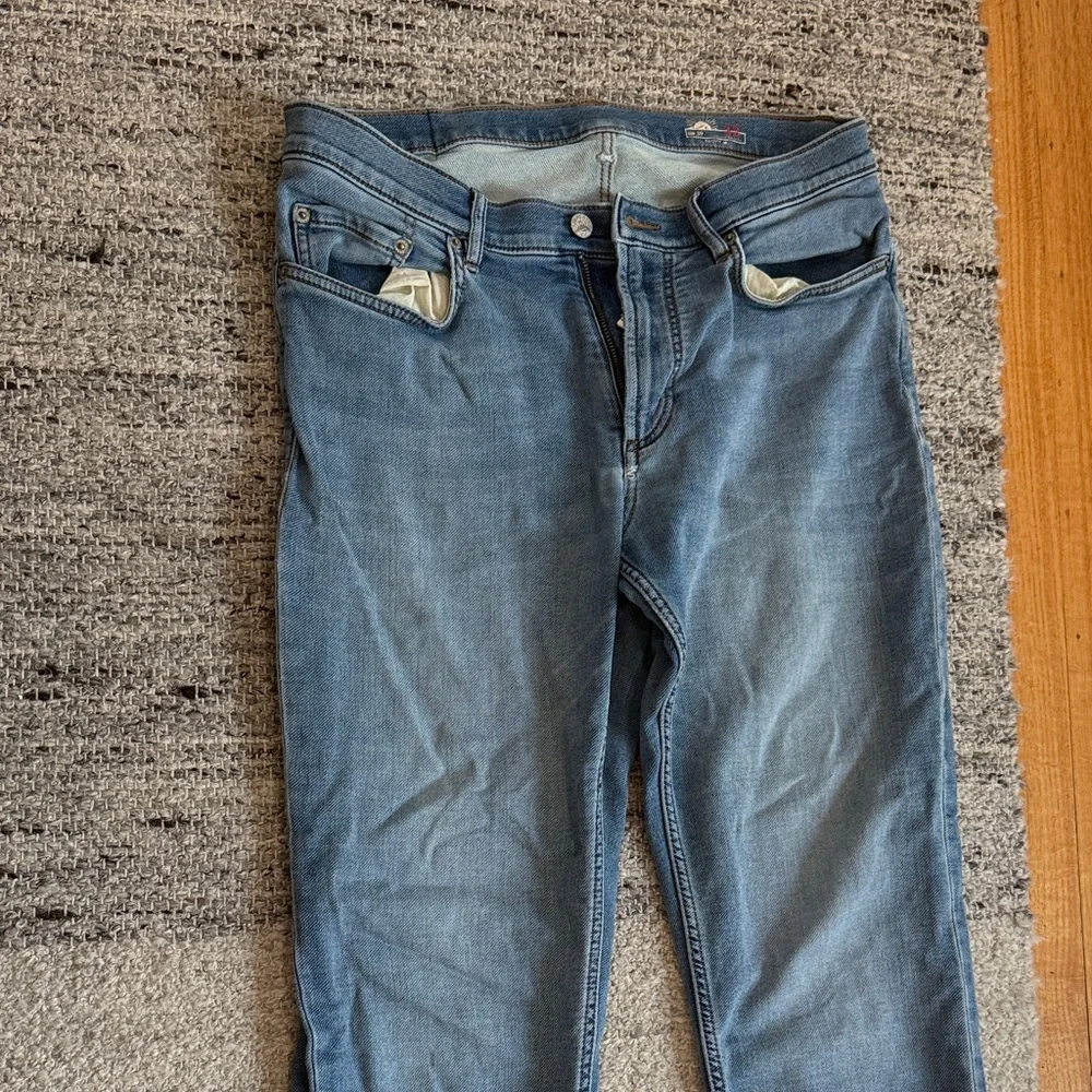 Faherty Stretch Terry Five-Pocket Jean Light Blue Jeans